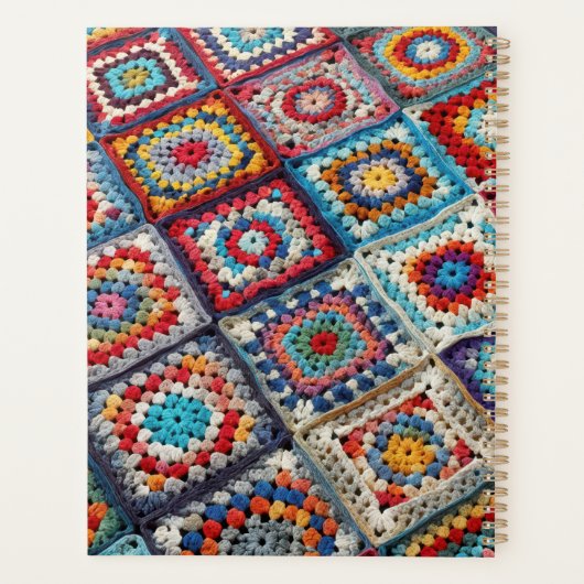 Granny Square gehaakte quilt Planner (Achterkant)