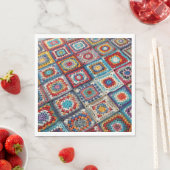 Granny Square gehaakte quilt Servet (Insitu)