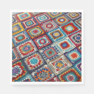 Granny Square gehaakte quilt Servet