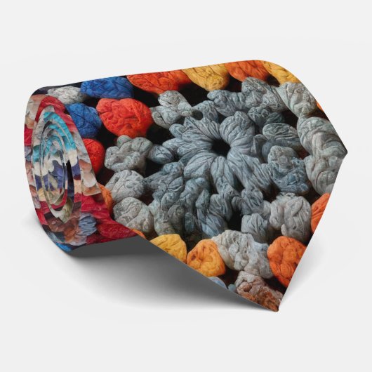 Granny Square gehaakte quilt Stropdas (Opgerold)