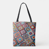 Granny Square gehaakte quilt Tote Bag (Achterkant)