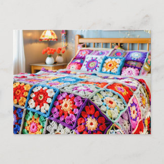 Granny Square Haak Kunst Briefkaart