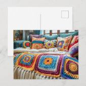 Granny Square Haak Kunst Briefkaart (Voorkant / Achterkant)