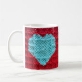 Granny Square Heart Mok, Heart koffiebeker Koffiemok (Links)