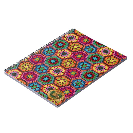 Granny Square-laptop Notitieboek (Linkerzijde)