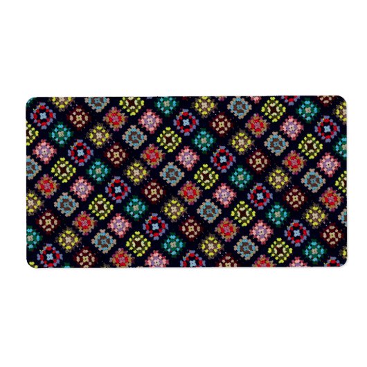 Granny Squares Etiket (Voorkant)