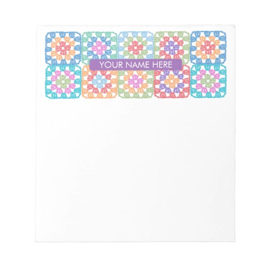 Granny Squares Haaknotitieboek Notitieblok (Voorkant)