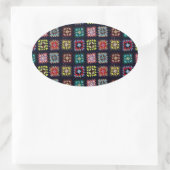 Granny Squares Ovale Sticker (Tas)