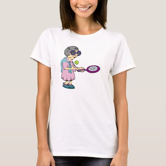 Granny Tennis T-shirt (Voorkant)