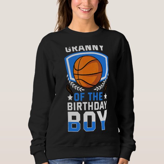 Granny van de Basketball familie van de Birthday B Trui (Voorkant)