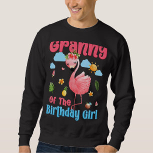 Granny van de Birthday Girls Tropical Flamingo Fam Trui