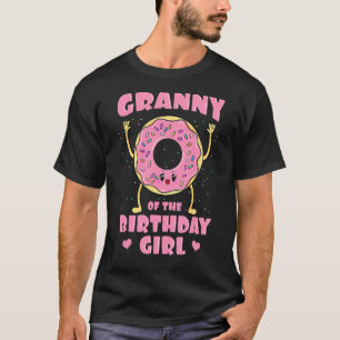 Granny van het meisje van de geboorte Donut Bday T-shirt