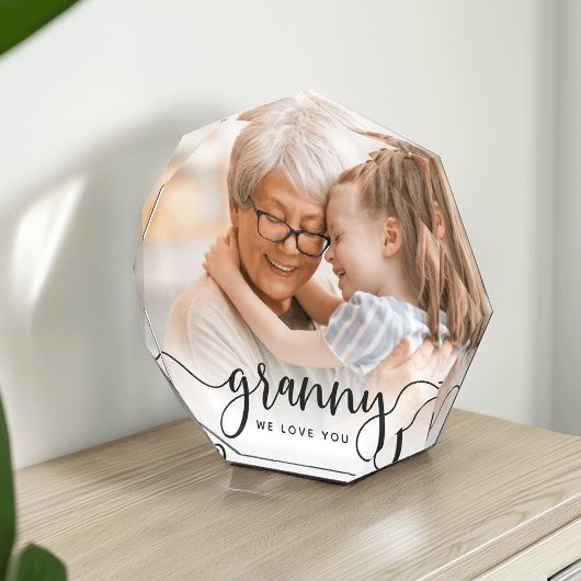 Granny We houden van je | Grandma Script Overlay Fotoblokken