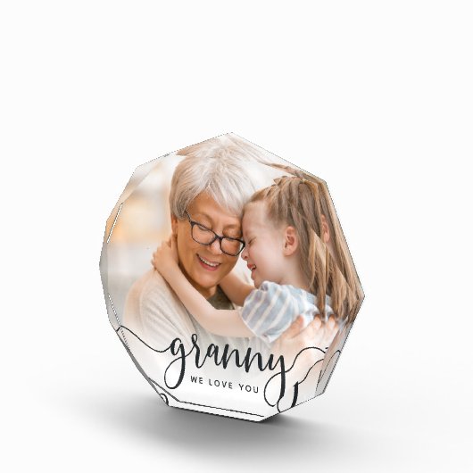 Granny We houden van je | Grandma Script Overlay Fotoblokken (Rechts)