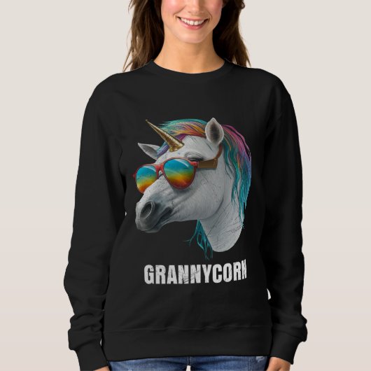 Grannycorn Mother s Day Unicorns Grandmacorn Grand Trui (Voorkant)