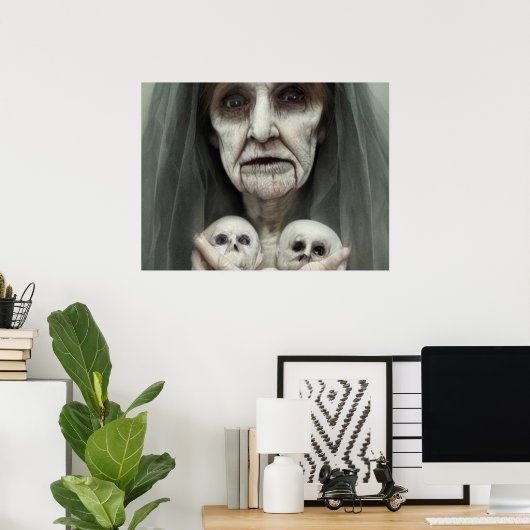 Granny's baby's Halloween Briefkaart Poster (Thuiskantoor)