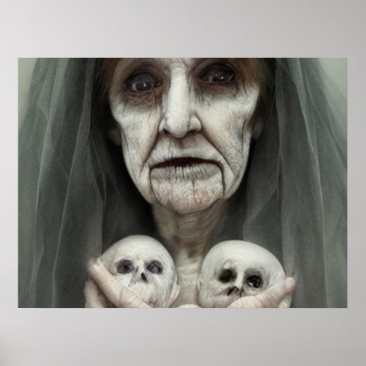 Granny's baby's Halloween Briefkaart Poster (Voorkant)