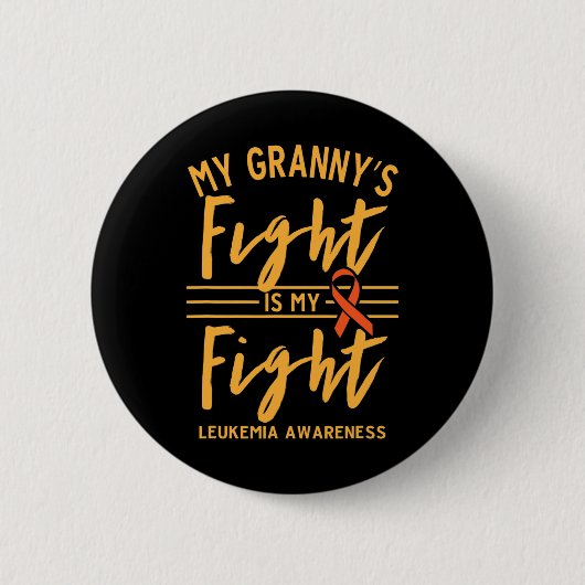 Granny's Fight is mijn strijd tegen leukemie bewus Ronde Button 5,7 Cm (Voorkant)