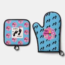 Granny's Keuken Retro jaren '70 Ovenwant & Pannenlap Set