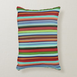 Granny's kleurrijke strepen, met zacht ruw accent kussen