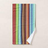 Granny's kleurrijke strepen, met zacht ruw bad handdoek (Handdoek)