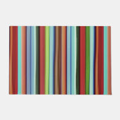 Granny's kleurrijke strepen, met zacht ruw deurmat (Voorkant)