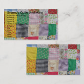 Granny's quilts en nog veel meer visitekaartje (Voorkant / Achterkant)