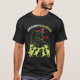 Grannysaurus Granny 5 Kinder dinosaurus Moederdag  T-shirt