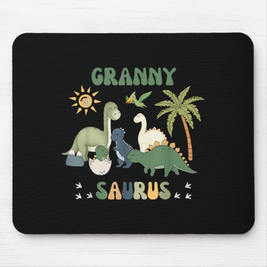 Grannysaurus T Rex Dinosaur Granny Saurus Family M Muismat (Voorkant)