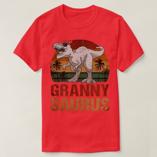 Grannysaurus T Rex Dinosaur Granny Saurus T-shirt (Design voorkant)