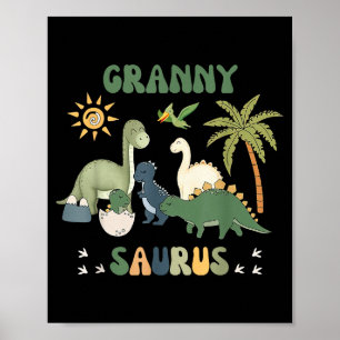 Grannysaurus T Rex Dinosaur Oma Saurus Familie M Poster