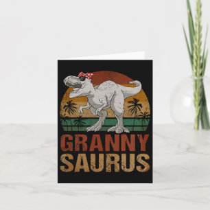 Grannysaurus T Rex Dinosaur Oma Saurus Retro Mo Kaart