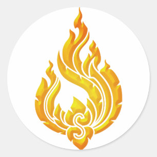 Granok Flames Ronde Sticker