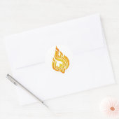 Granok Flames Ronde Sticker (Envelop)