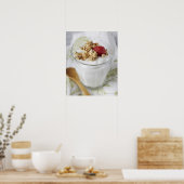 Granola, haver, geroosterd fruit, bessen, framboze poster (Keuken)