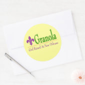 Granola, meisje, opgevoed bij NOLa Ronde Sticker (Envelop)