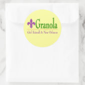 Granola, meisje, opgevoed bij NOLa Ronde Sticker (Tas)