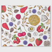 Granola, muesli, naadloos patroon. Haver schildert Cadeaupapier (Vlak)