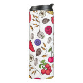 Granola, muesli, naadloos patroon. Haver schildert Thermosbeker (Gedraaid links)