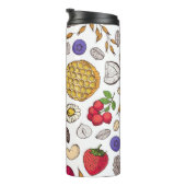 Granola, muesli, naadloos patroon. Haver schildert Thermosbeker (Geroteerd rechts)