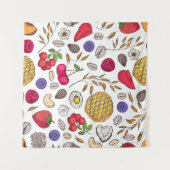 Granola, muesli, naadloos patroon. Haver schildert Wandkleed (Voorkant (horizontaal))