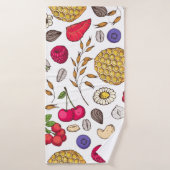 Granola,  muesli seamless pattern. Oat flakes hand Badhanddoek (Badhanddoek)