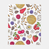 Granola,  muesli seamless pattern. Oat flakes hand Fleece Deken (Voorkant)