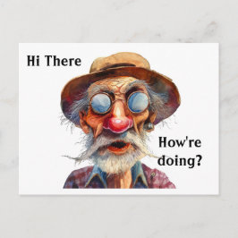 Granpa gezegde Hi en vragen Hoe gaat het? bewerkba Briefkaart