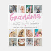 Granparent Grandma Photo & Quote Fleece Deken (Voorkant)