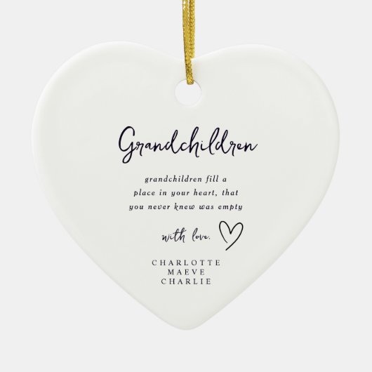 Granparents Grandma Grandad Heart Ornament (Voorkant)