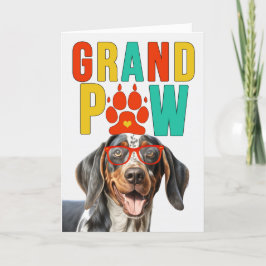 GranPAW Bluetick Coonhound HOND Grootouders Dag Feestdagen Kaart