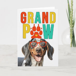 GranPAW Bluetick Coonhound HOND Grootouders Dag Feestdagen Kaart