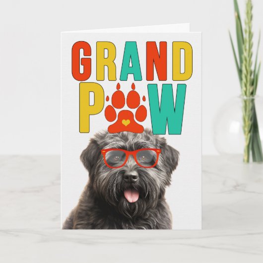 GranPAW Bouvier Hond Grappige Grootouders Dag Feestdagen Kaart (Voorkant)