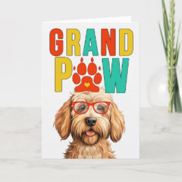 GranPAW Caramel Labradoodle Grappige Grootouders D Feestdagen Kaart